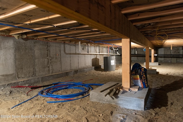 78 E Fork Big Sandy, Boulder, WY 82923 - unfinished below grade area with electric water heater