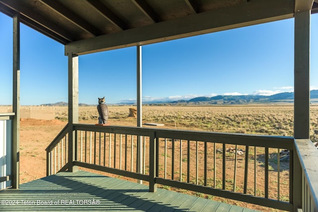78 E Fork Big Sandy, Boulder, WY 82923 - deck with a rural view and a mountain view