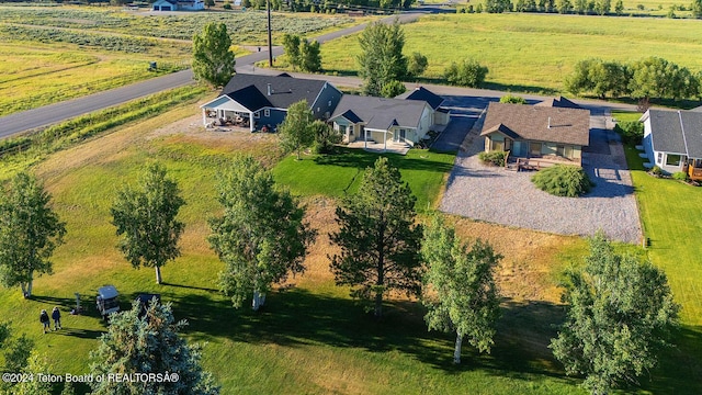 aerial view with a rural view