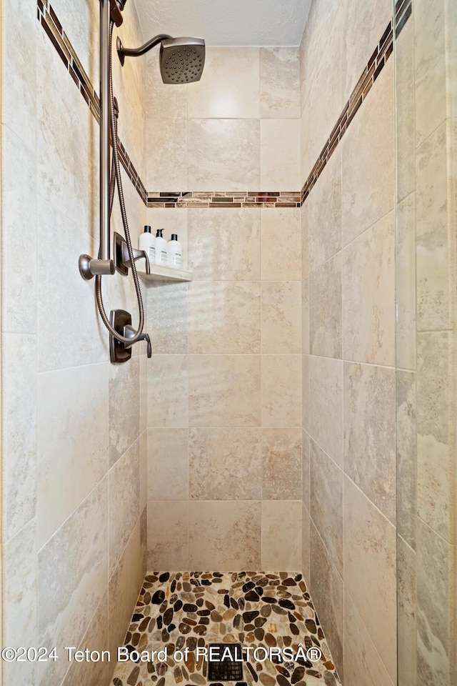 bathroom with tiled shower