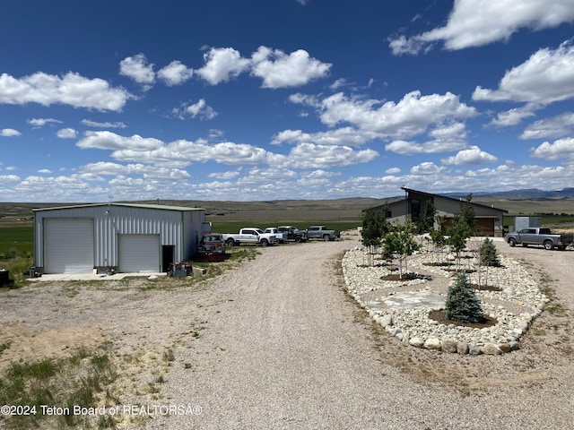 view of road featuring a mountain view