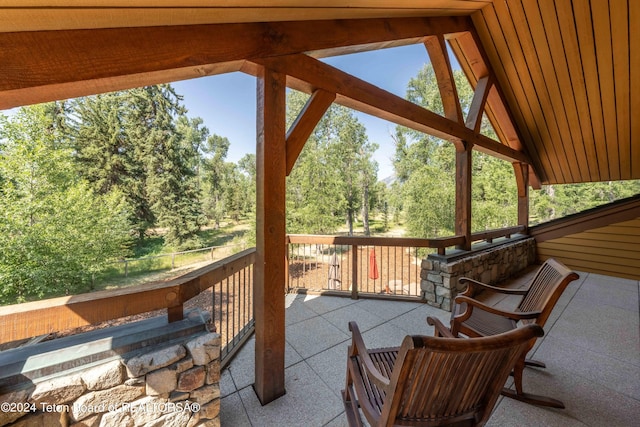 155 E Buck Mountain Rd, Jackson, WY 83001 - view of wooden terrace
