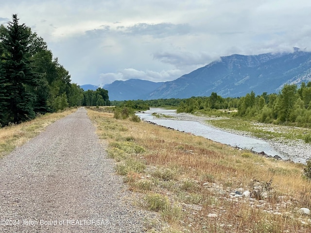 155 E Buck Mountain Rd, Jackson, WY 83001 - view of road featuring a forest view and a water and mountain view