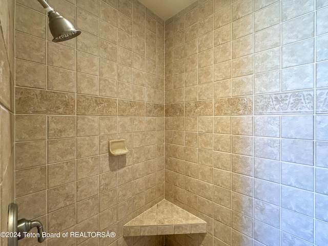 bathroom with tiled shower