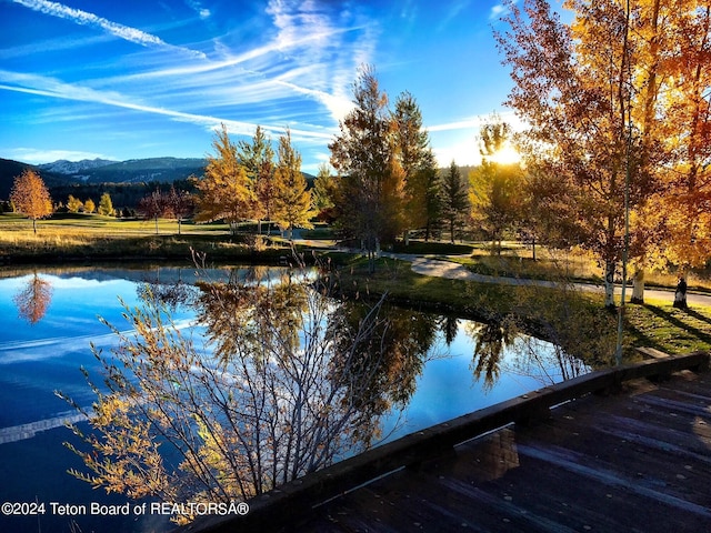 property view of water with a mountain view