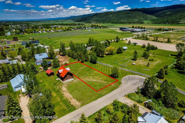 aerial view featuring a mountain view