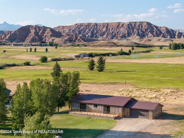 property view of mountains with a rural view