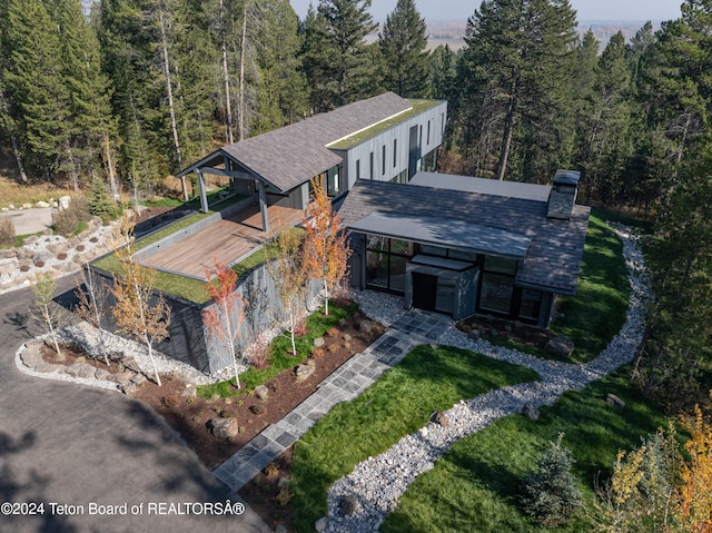 7750 N Lower Granite Ridge Rd, Teton Village, WY 83025 - view of subject property with a heavily wooded area