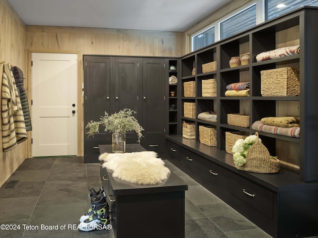 7750 N Lower Granite Ridge Rd, Teton Village, WY 83025 - mudroom featuring wood walls