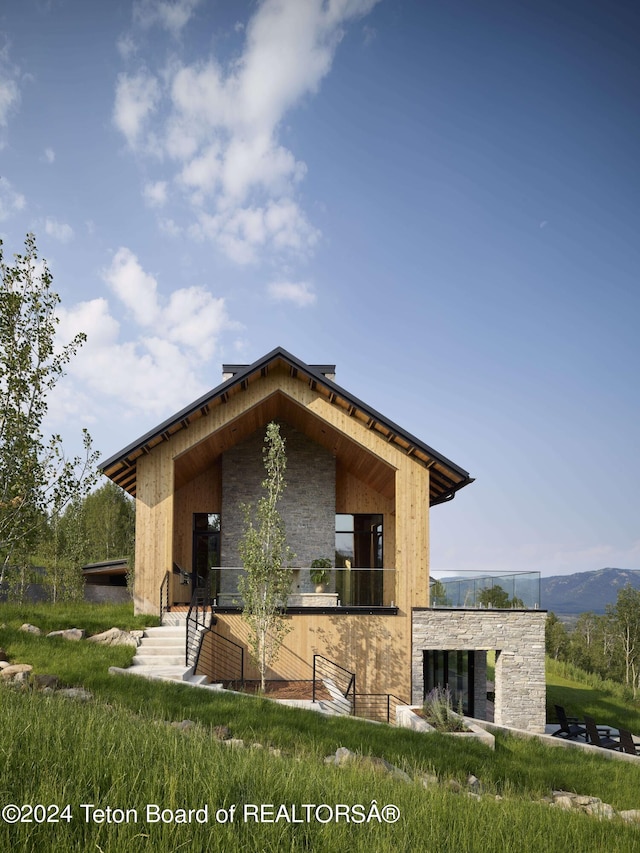 2680 Trader Rd, Jackson, WY 83001 - view of front facade featuring stone siding