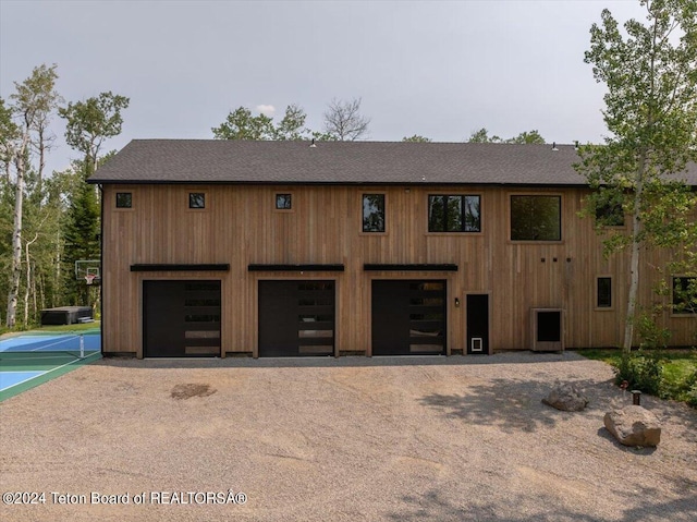 view of property featuring a garage