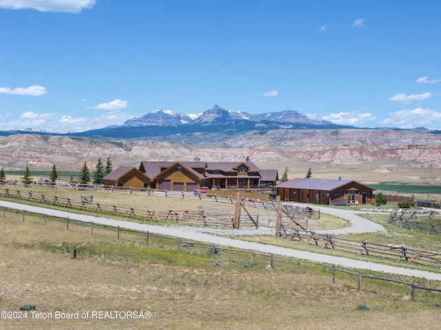 14 Table Top Dr, Dubois, WY 82513 - view of mountain backdrop featuring rural landscape and agricultural land