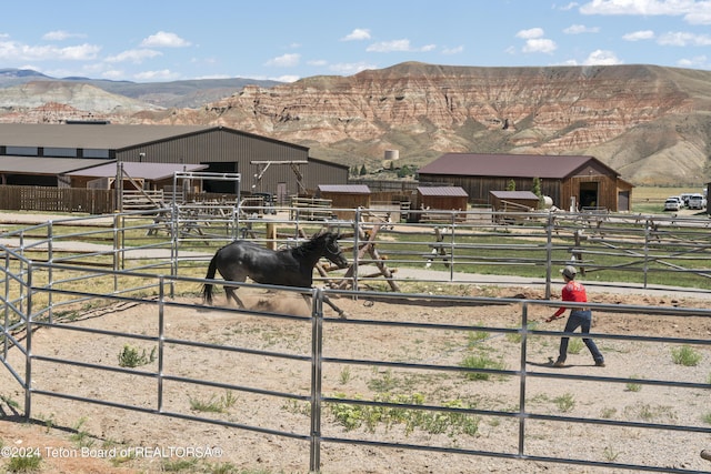 14 Table Top Dr, Dubois, WY 82513 - horse barn featuring a rural view and a mountain view