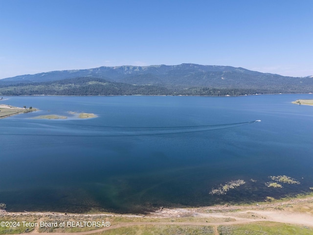 property view of water featuring a mountain view