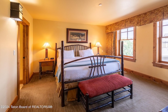 view of carpeted bedroom