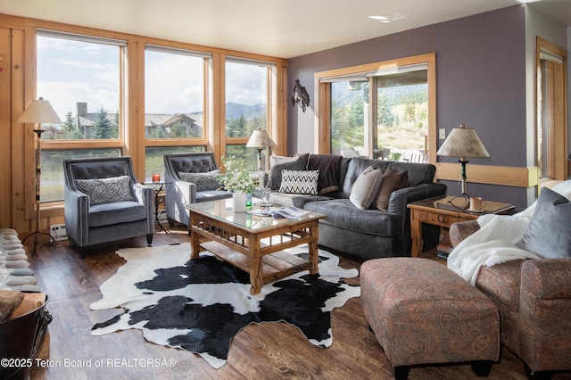 3600 W Michael Dr Unit D-4-2, Teton Village, WY 83014 - living area featuring wood finished floors and baseboard heating
