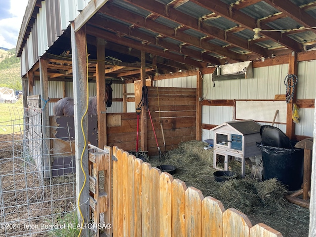 view of horse barn