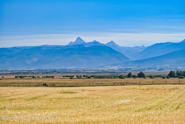 mountain view with a rural view