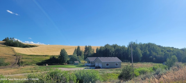 property view of mountains with a rural view