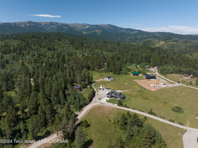 aerial view featuring a mountain view