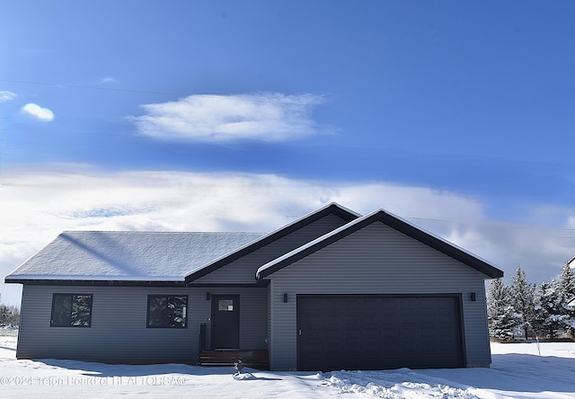 view of front facade with a garage