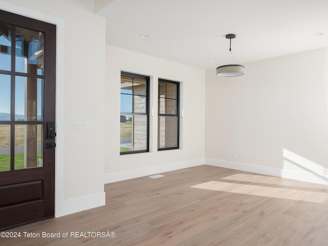 interior space with light wood-type flooring