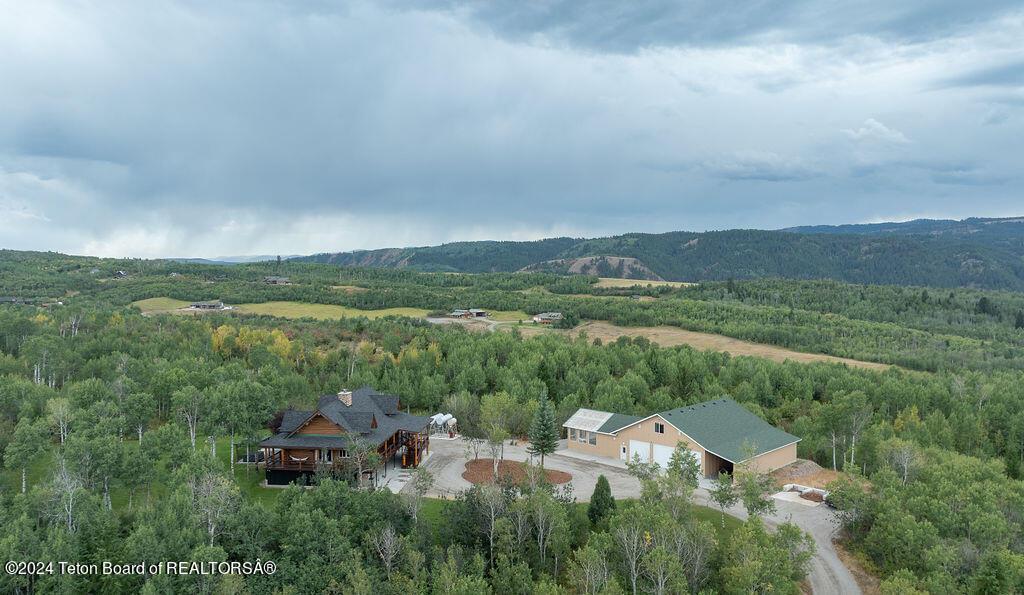 1400 Co Rd 126, Bedford, WY 83112 - bird's eye view with a view of trees