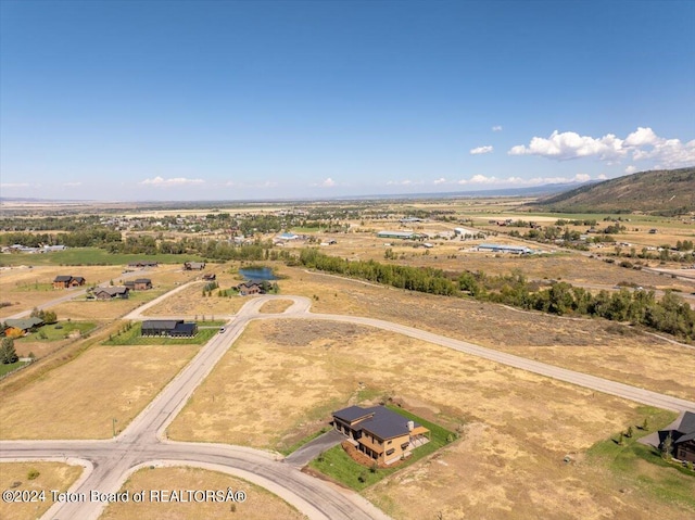 drone / aerial view with a rural view