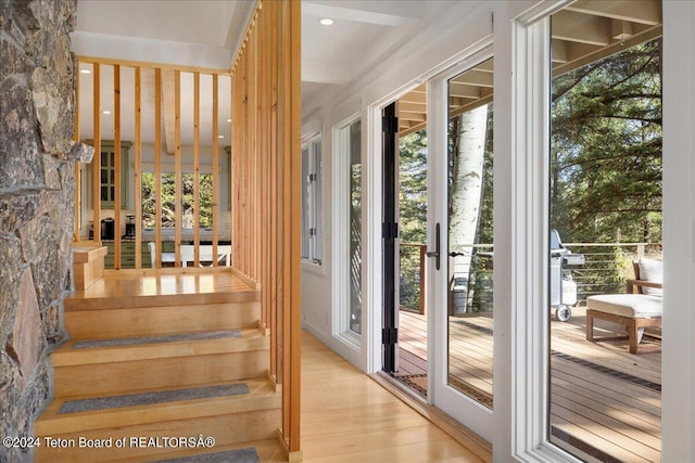 3705 W Mccollister Dr, Teton Village, WY 83025 - interior space featuring wood finished floors