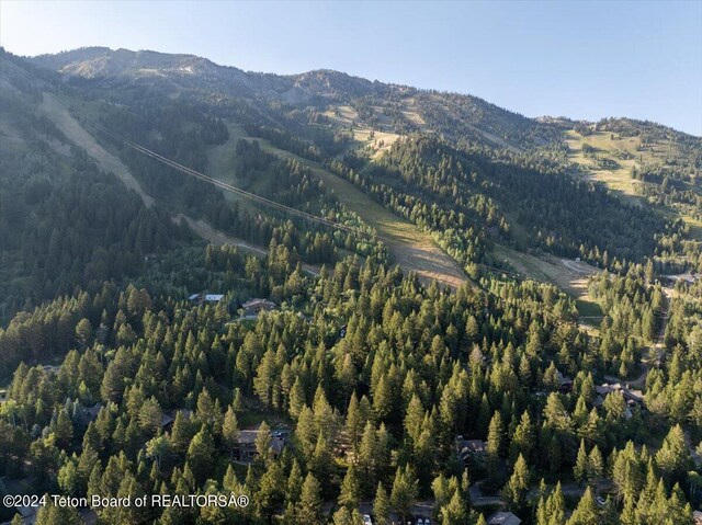 3705 W Mccollister Dr, Teton Village, WY 83025 - property view of mountains featuring a wooded view