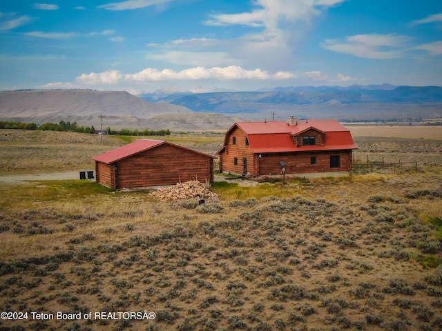 mountain view with a rural view