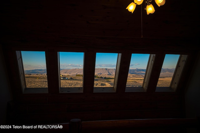 interior details with a mountain view