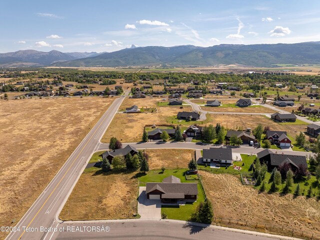 aerial view featuring a mountain view