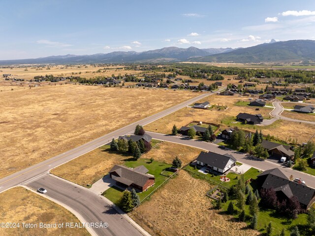 aerial view featuring a mountain view