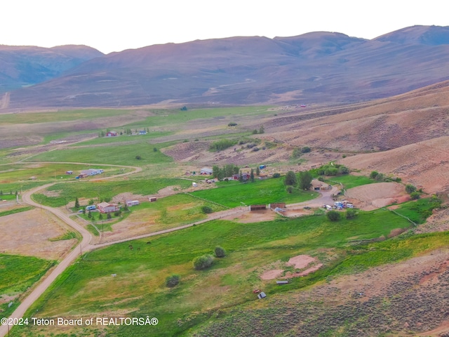 property view of mountains with a rural view