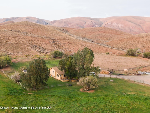 mountain view with a rural view