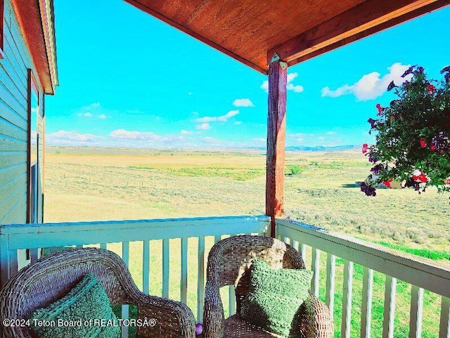 balcony with a rural view