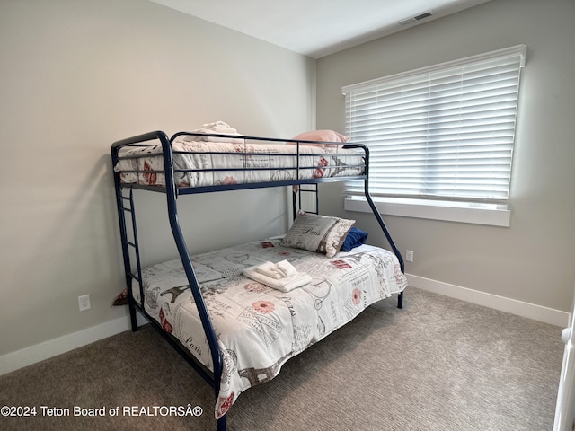 bedroom featuring carpet