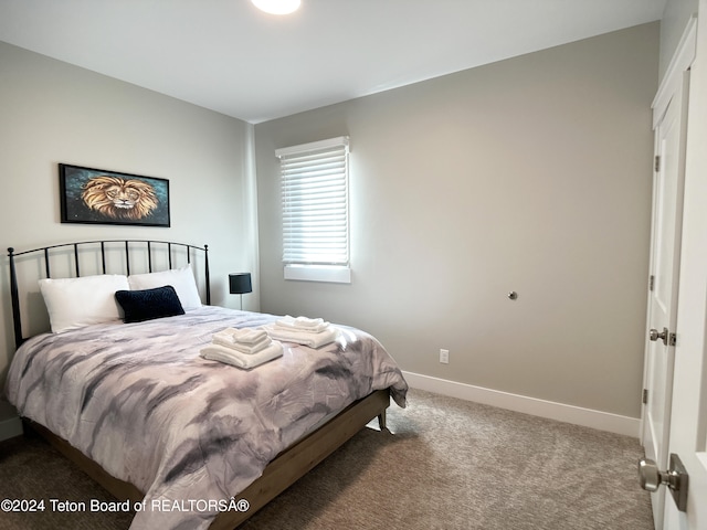 bedroom with carpet