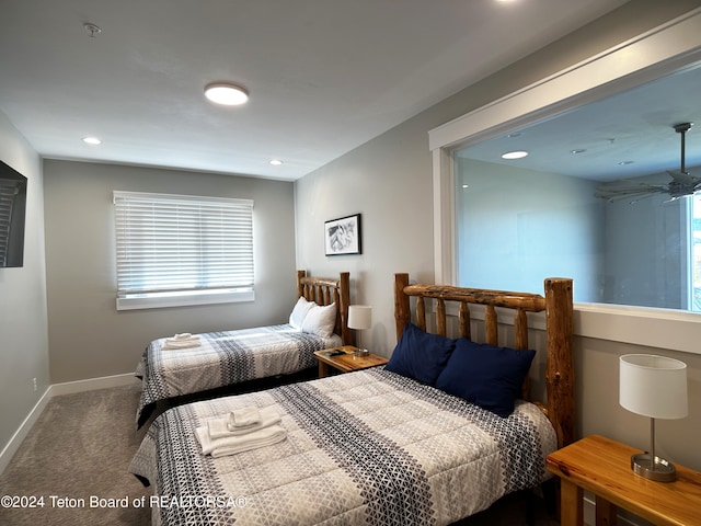 bedroom featuring carpet