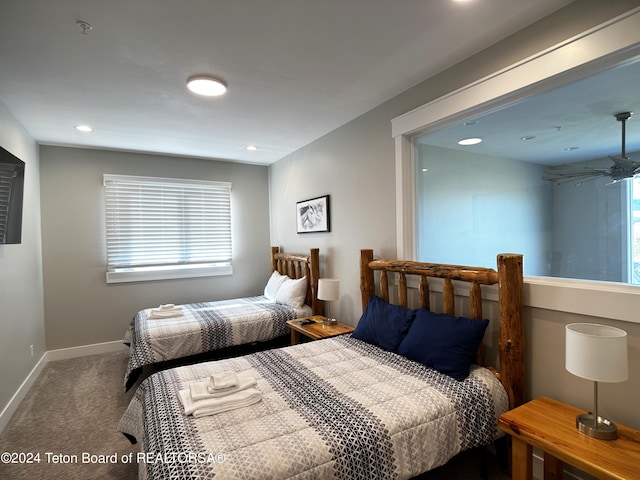 123 Creekside Ln, Swan Valley, ID 83449 - carpeted bedroom featuring baseboards, multiple windows, and recessed lighting