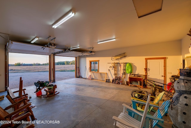 4120 W 9500 N, Tetonia, ID 83452 - garage at dusk featuring a water view