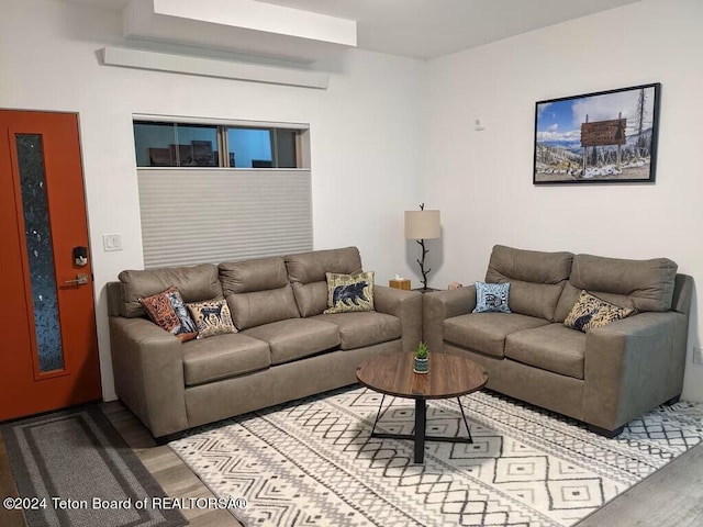 living room featuring hardwood / wood-style floors