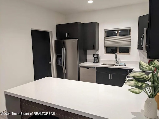 kitchen featuring stainless steel appliances and sink