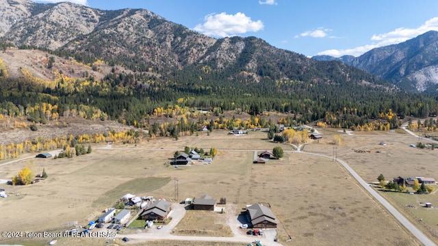 bird's eye view featuring a mountain view