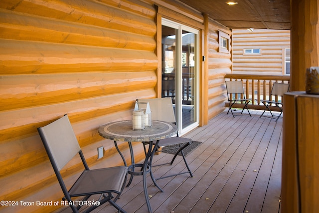 view of wooden terrace