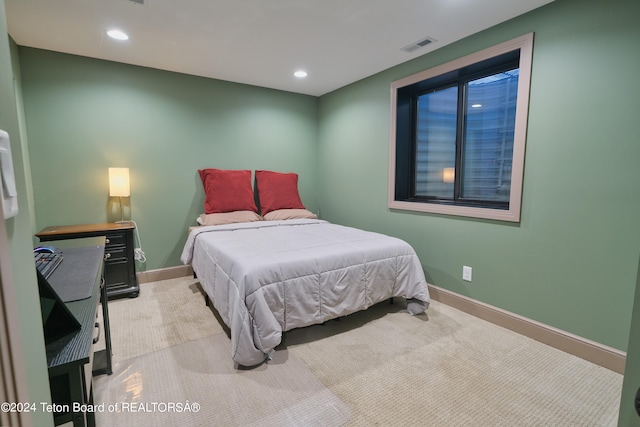 view of carpeted bedroom