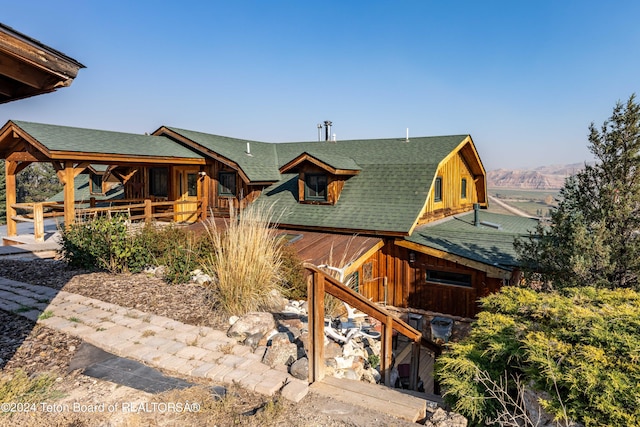 65 Bald Mountain Rd, Dubois, WY 82513 - rear view of property featuring a shingled roof
