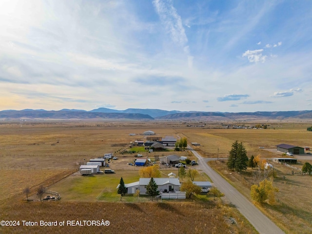 aerial view featuring a mountain view