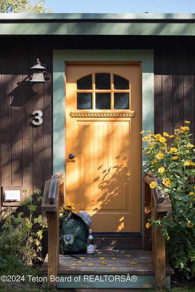 view of doorway to property